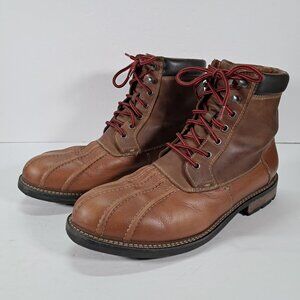 Johnston & Murphy Leather Duck Boots Men 10.5 M Brown Lace Up 59-3032